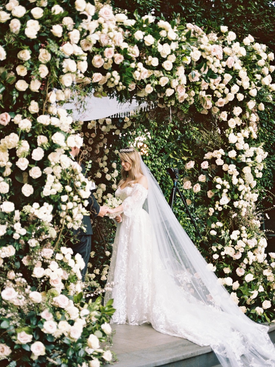 This wedding turned the four seasons LA into a field of flowers