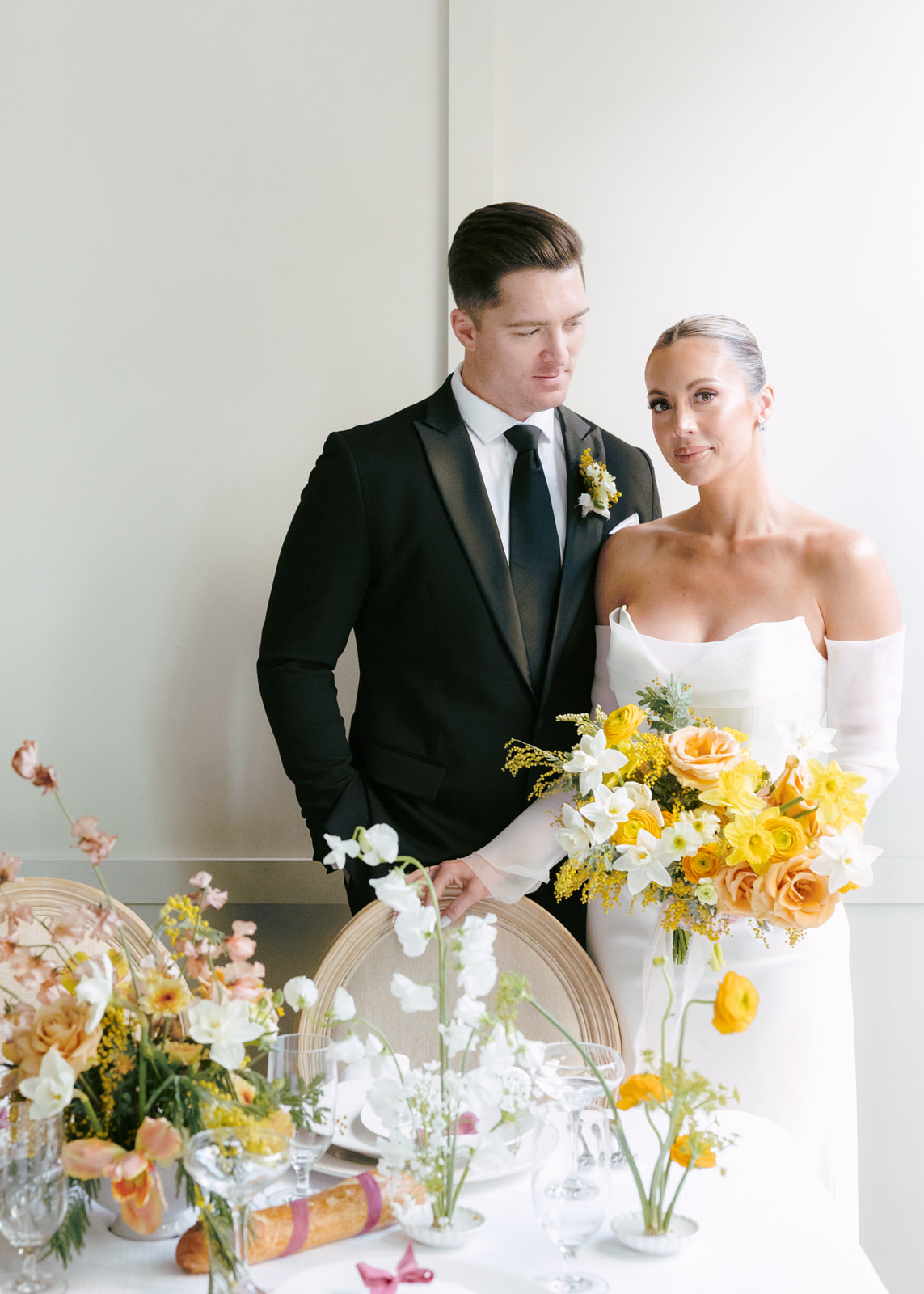 yellow and white bouquet