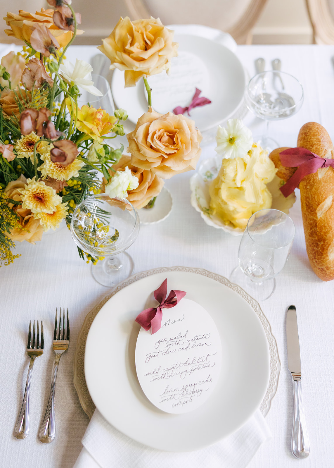 calligraphy wedding menus