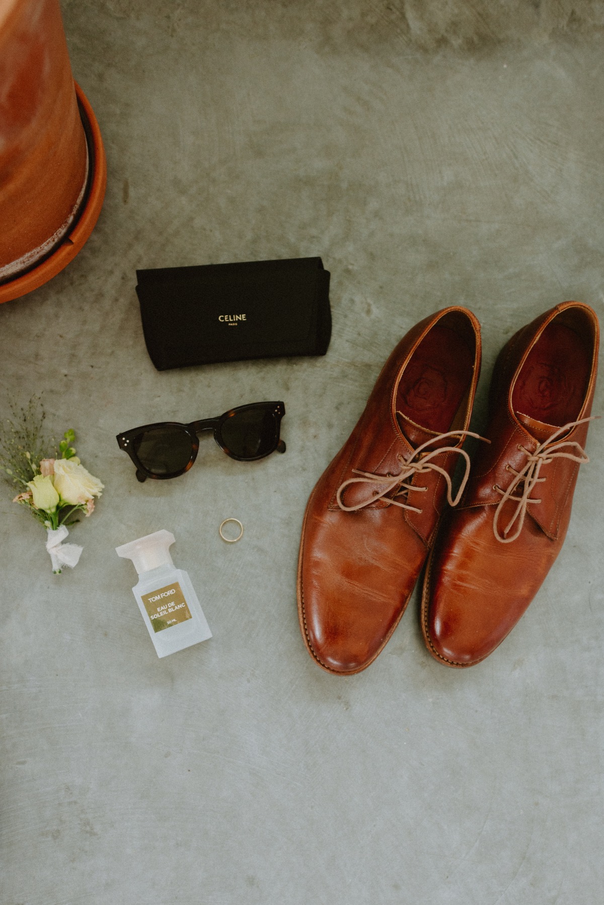 cognac shoes for groom