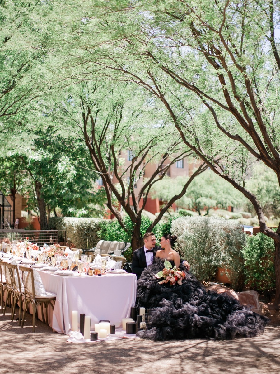 Fall into this late-summer inspo with a showstopping black ballgown