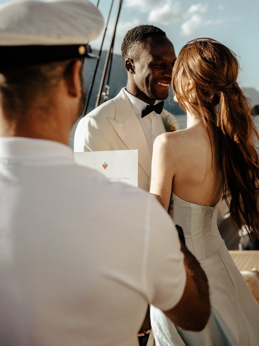 Enchanting Elopement On A Sailboat On Lake Garda