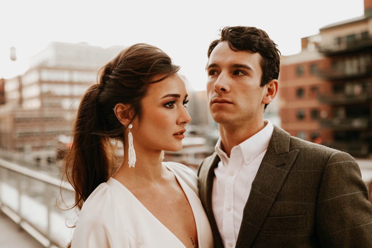 Electric Rooftop Elopement