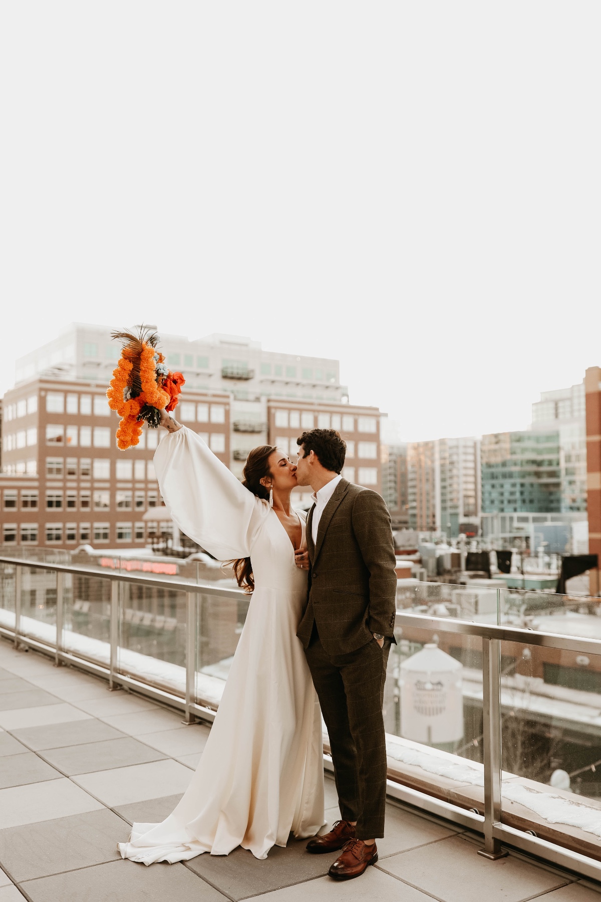 Electric Rooftop Elopement