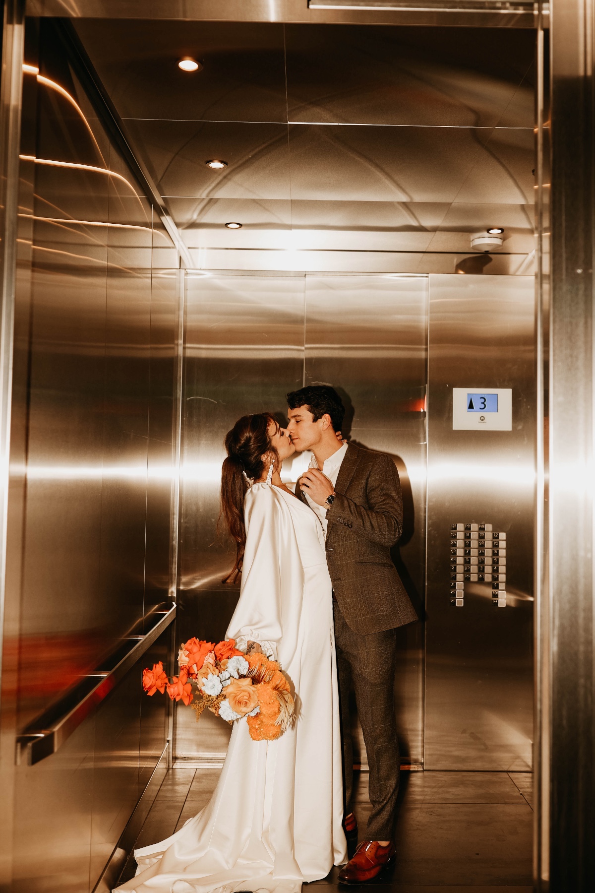 Electric Rooftop Elopement