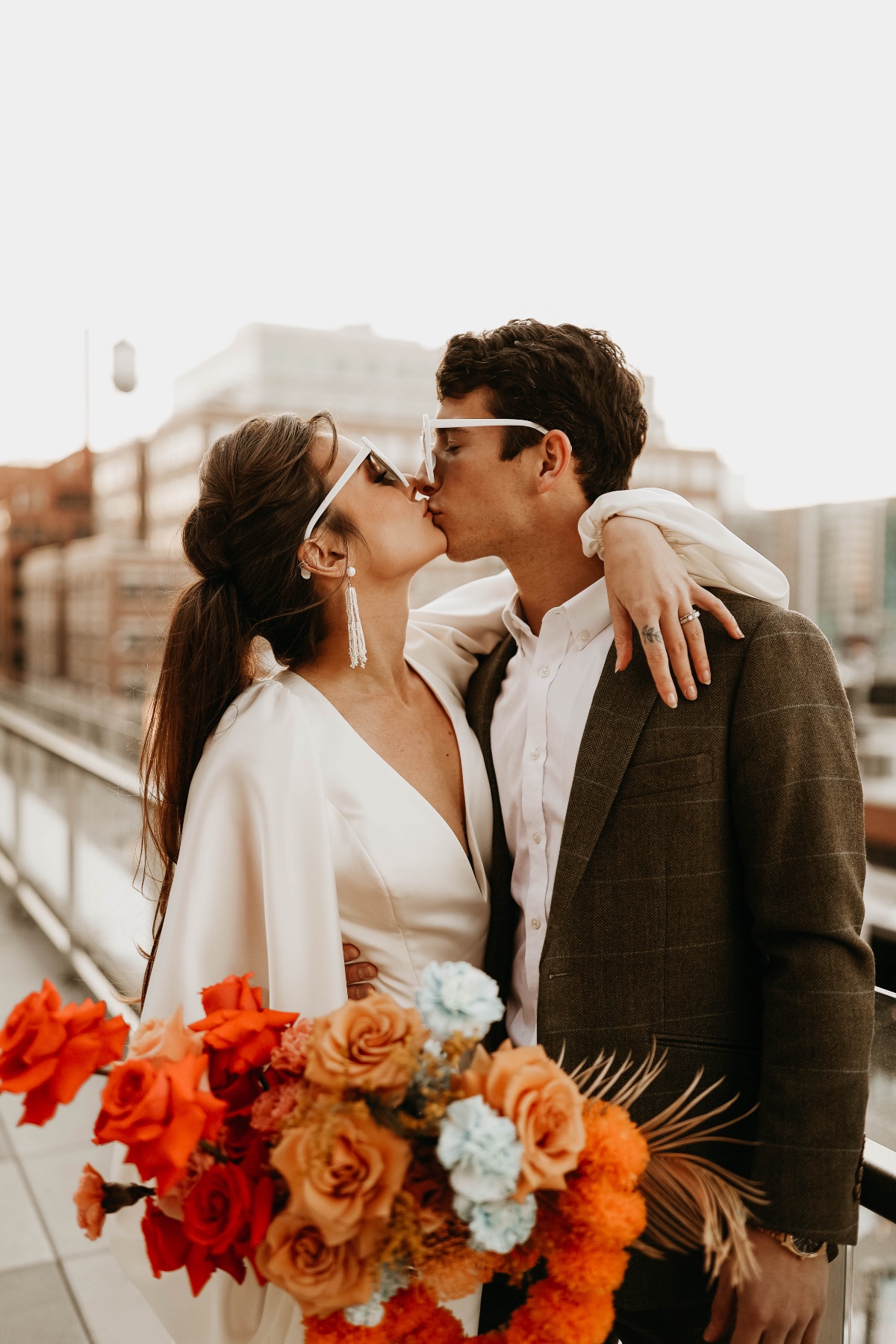 Electric Rooftop Elopement