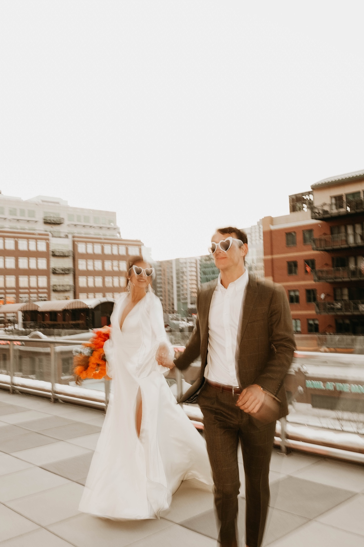 Electric Rooftop Elopement