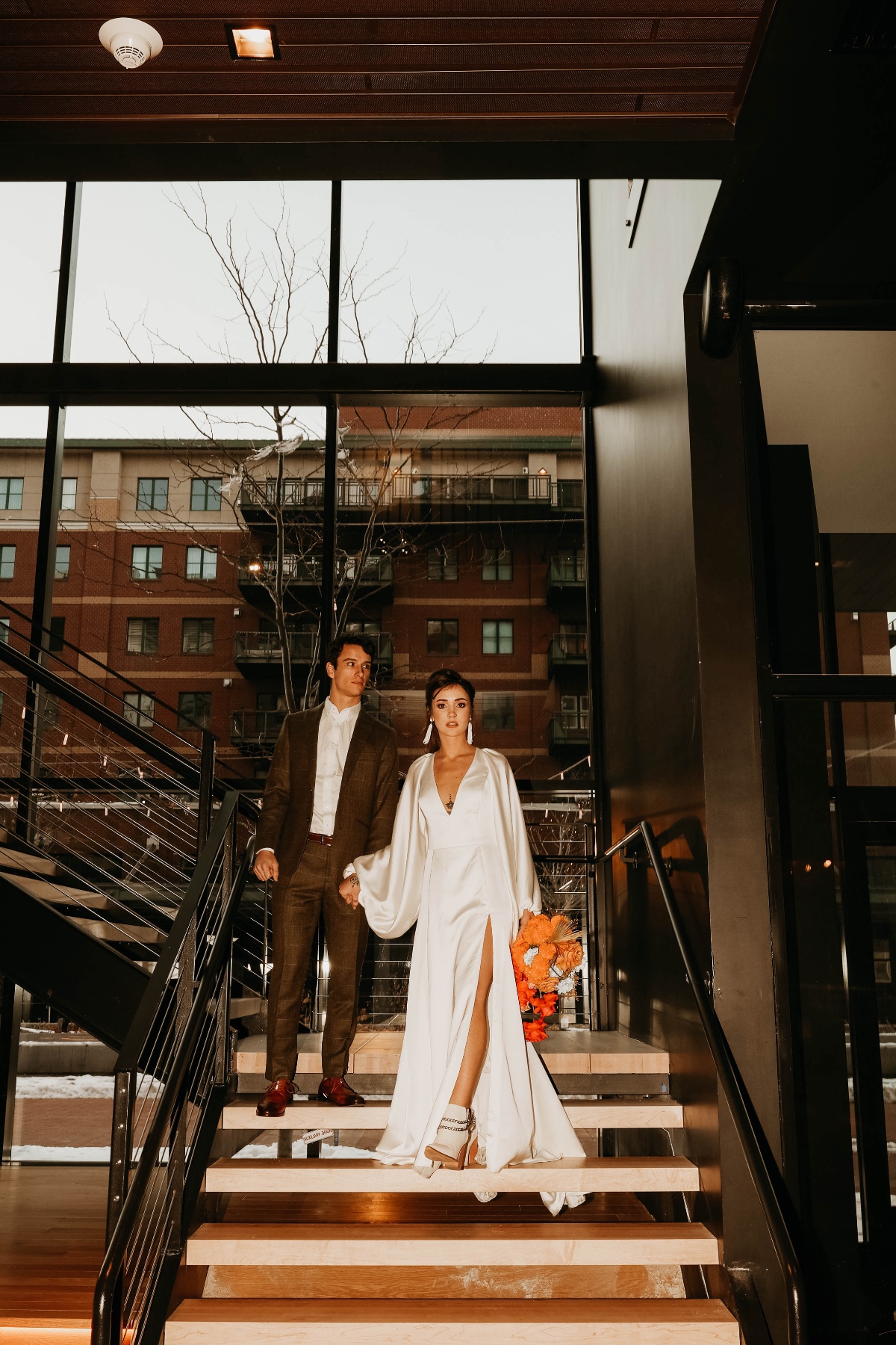 Electric Rooftop Elopement