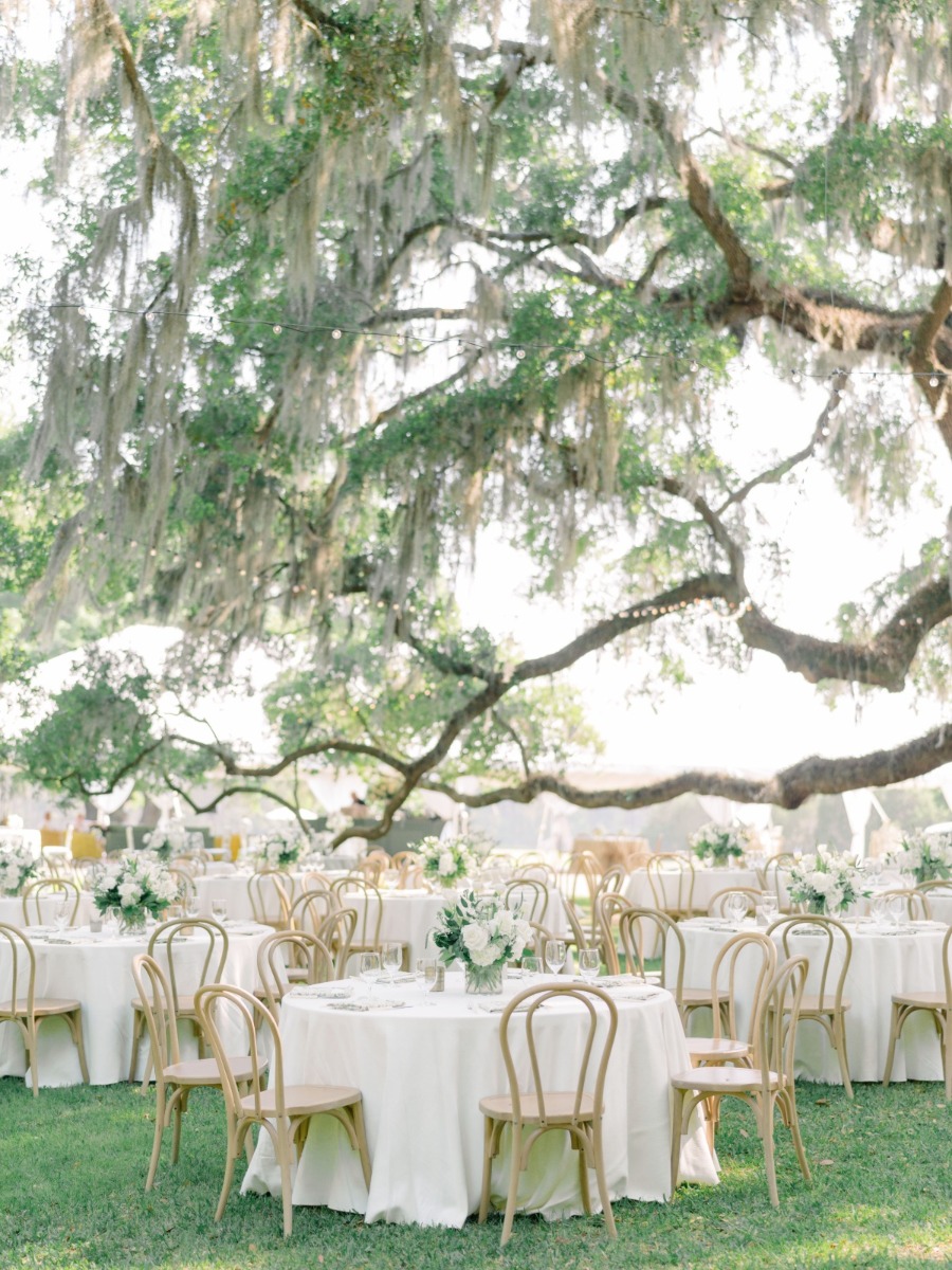 One of the most romantic outdoor receptions we've ever seen