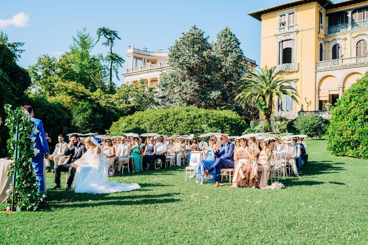 outdoor garden wedding on lake maggiore