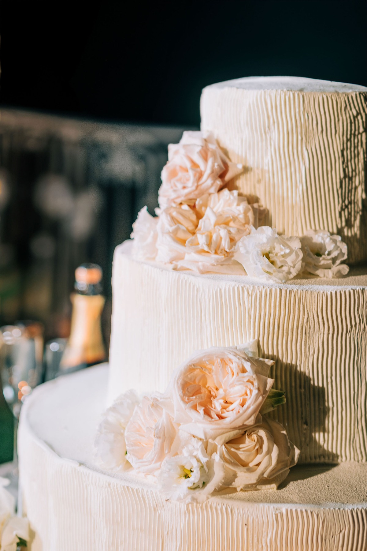 textured buttercream wedding cake