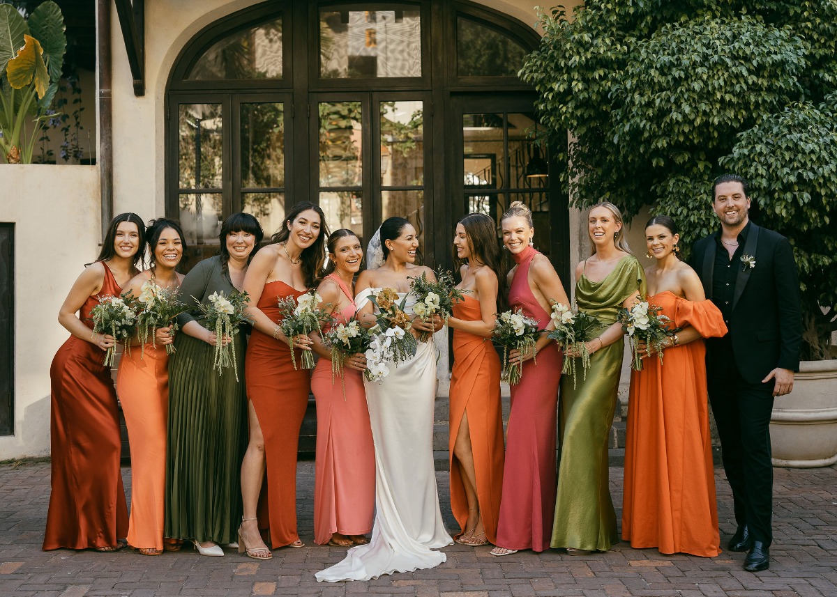 tropical colors for bridesmaid dresses