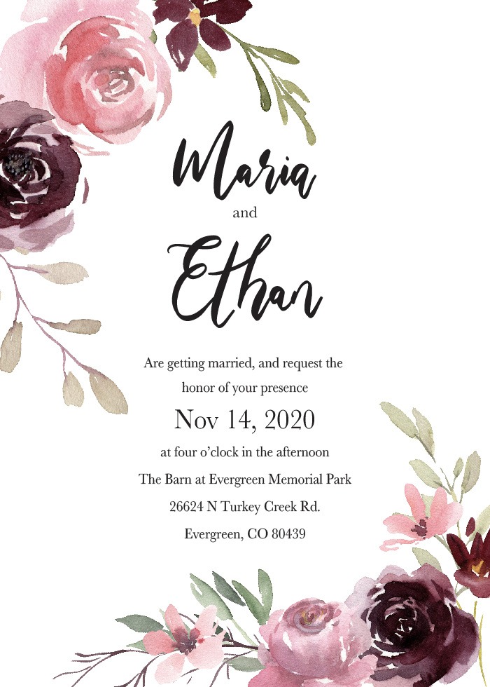 Blush Rose Wedding Invitations