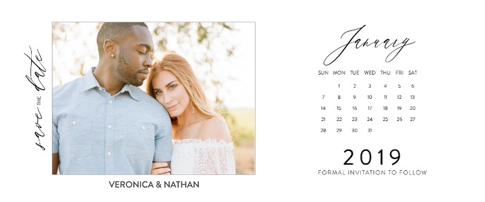 2019 Free Printable Photo Calendar Save The Dates