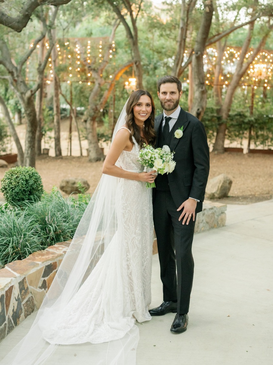 The groom joined the band for this woodsy wedding in Malibu