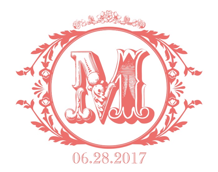 Vintage Letter Free Printable Wedding Monogram