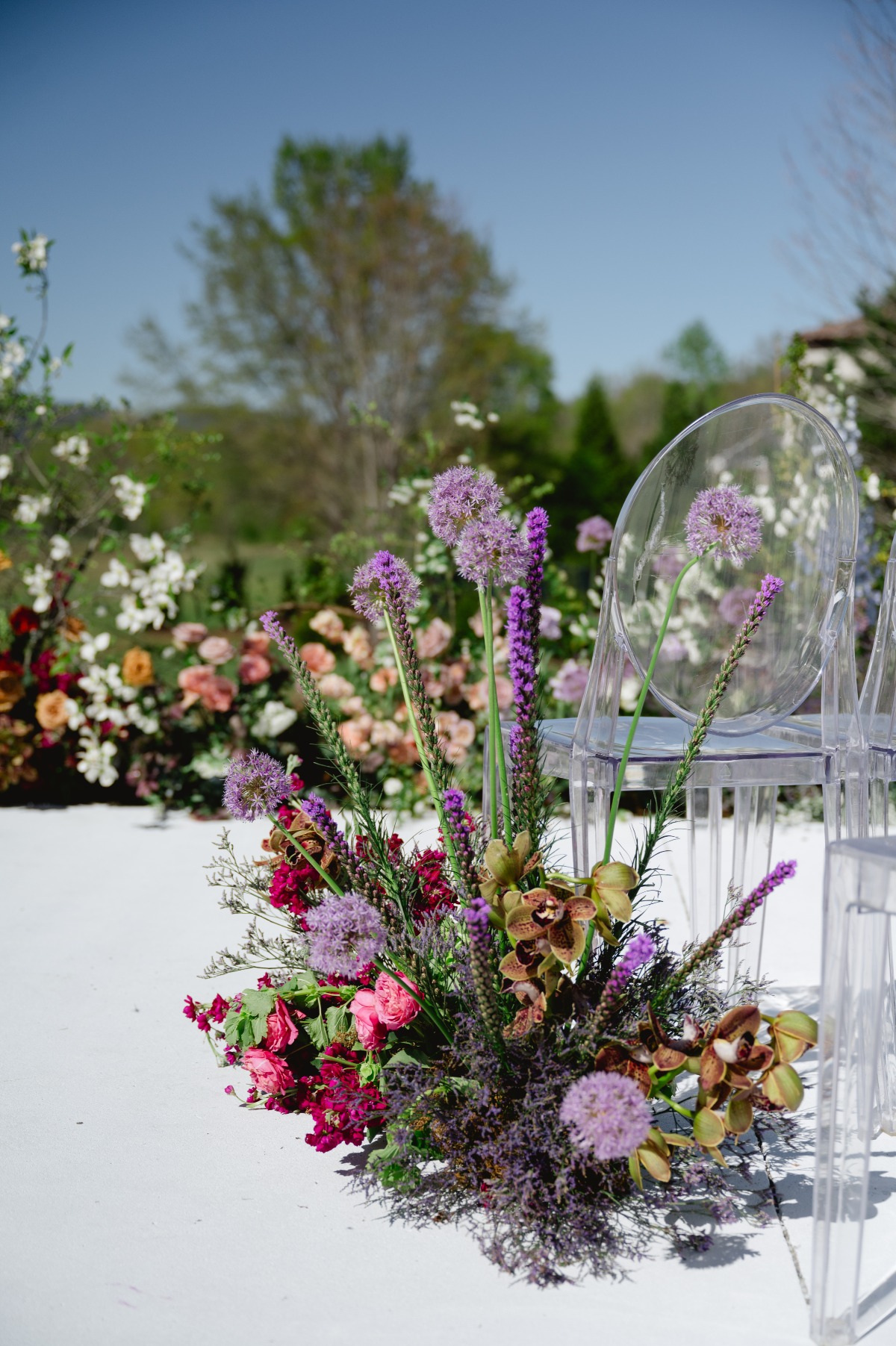 vibrant flowers for wedding ceremony