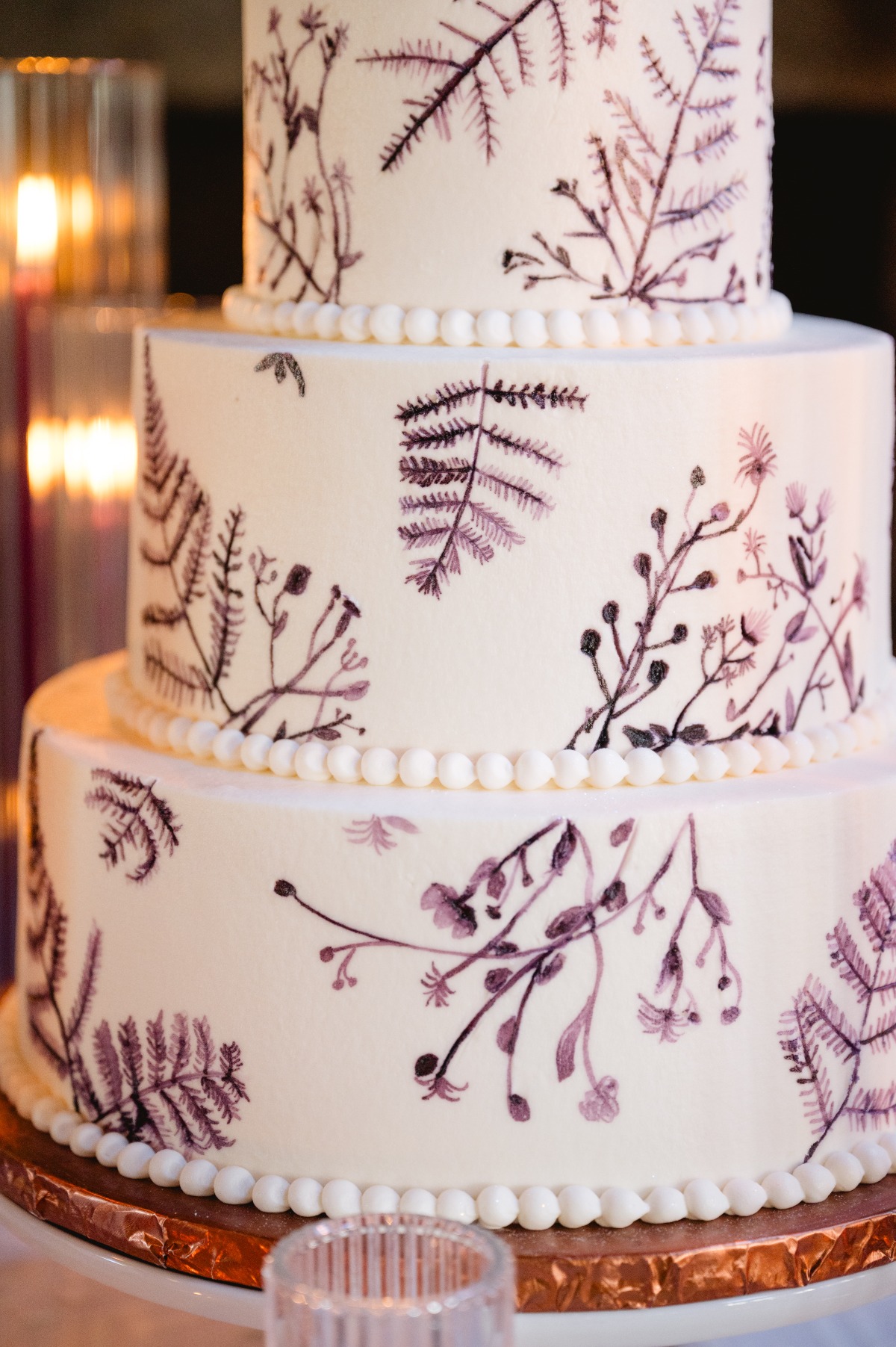 painted buttercream wedding cake